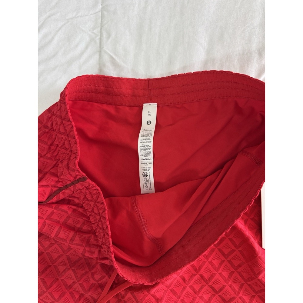 New Lululemon Textured Mesh High-Rise Tennis Skirt Red Size XL Skort Golf Rare - Picture 5 of 11